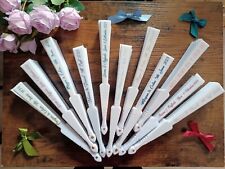 50pz ventaglio bianco matrimoniopersonalizzato con nome sposi segnaposto 