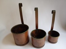 Set vintage di tre mestoli di