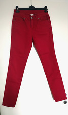 RINASCIMENTO jeans rosso elasticizzato_pantaloni skinny style_tg.M_made in Italy