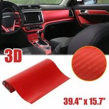 Adesivo auto rosso fibra di