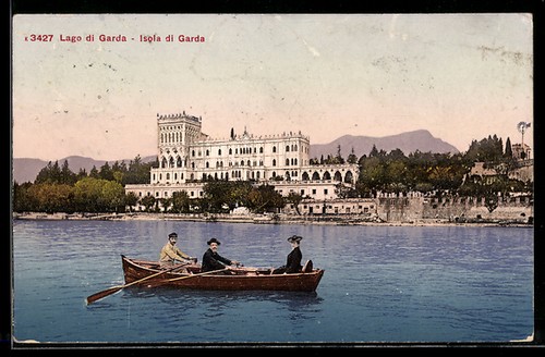 Cartolina isola garda - cartolina,