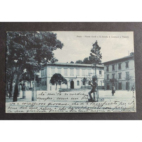 Cartolina prato piazza - cartolina,