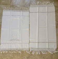 Asciugamani In Canapa E Lino Ricamati Iniziali￼CD