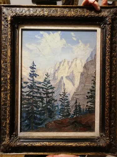 Quadro olio paesaggio con