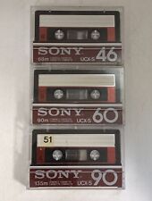 Lotto 3x SONY UCX-S 46 60 90 1982 CROMO TIPO 2 II musicassette vergini cassette