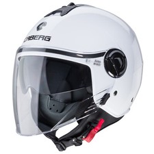 Casco jet Caberg Riviera V4 X bianco metallizzato casco moto casco visiera solare