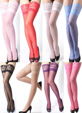 Calze Parigine Velate Autoreggenti Donna Stocking 20 Denari Collant Fetish Pizzo