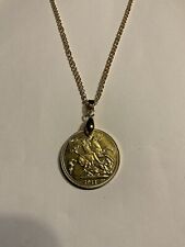 Moneta da 2 sterline George 5° placcata oro con collo senza collo