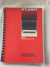 Studer A727 Manuale di servizio Service Manual ORIGINALE NO COPY