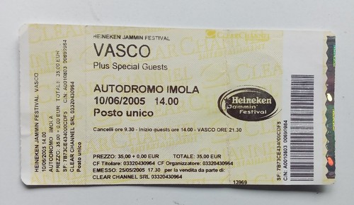 Vasco rossi raro biglietto - rossi,