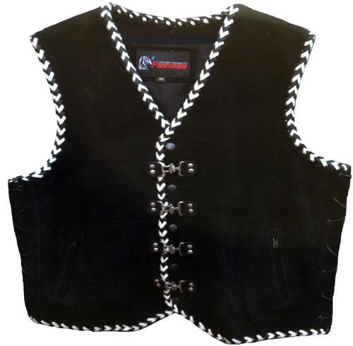 Gilet moto pelle - gilet, intrecciato