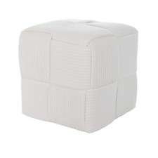 Pouf 38x38 cm crema bianco