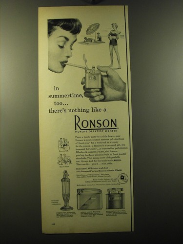 Pubblicità accendini ronson - pubblicità,