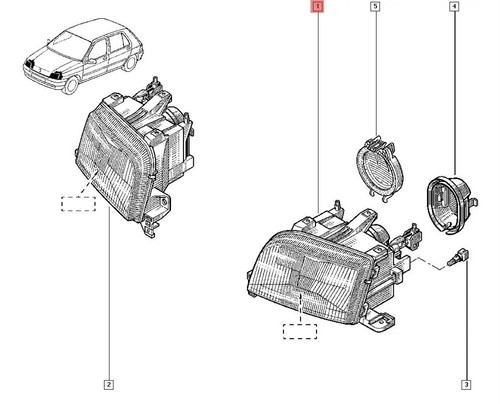 Renault clio mk1 - clio, faro