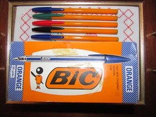 PENNE BIC ORANGE LOTTO 4 PEZZI BLU NERO ROSSO VERDE PUNTA MEDIA TRATTO 0,8 MM.