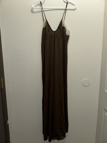 Brown beige solid lace - lace, full