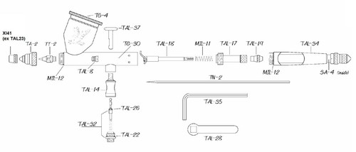 Ricambi per aerografo - , paasche