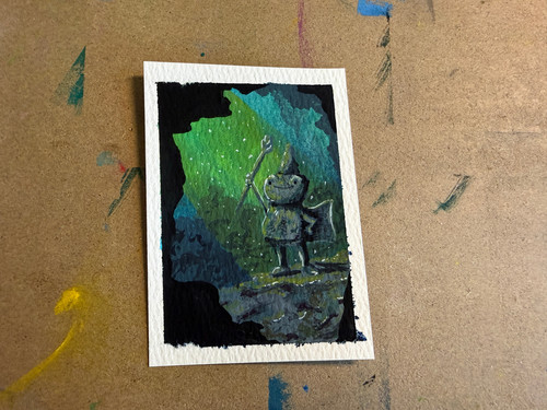 Aceo quadro originale guazzo - aceo,