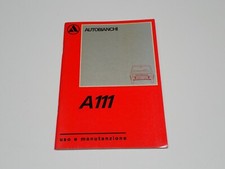 AUTOBIANCHI A 111 LIBRETTO USO