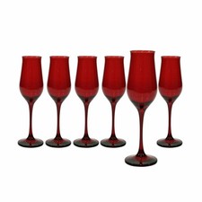 Set 6 Calici Flute Rosso