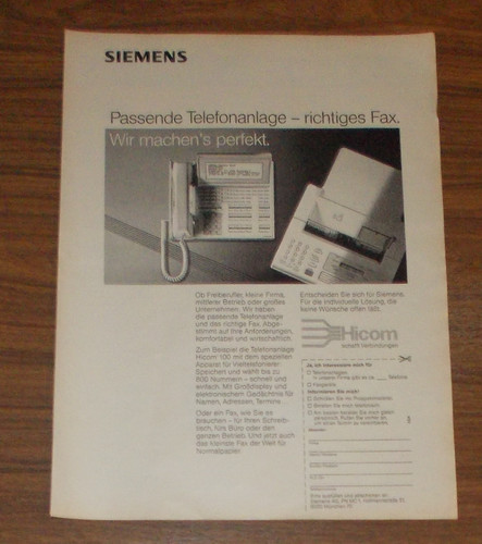 Rara pubblicità siemens - pubblicità,