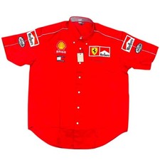 Camicia Vintage Tommy Hilfiger Scuderia Ferrari anni 2000 con sponsor Shell
