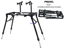PROEL EL260 STAND PROFESSIONALE TASTIERA supporto per 2 tastiere doppio braccio 