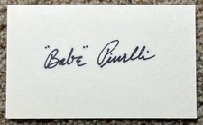 Babe Pinelli signed card -