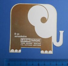 ADESIVO STICKER VINTAGE AUTOCOLLANT AUFKLEBER REGIONALE LUPINI BERGAMO ANNI '80