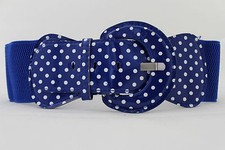 Donna Blu a Pois Bianco Moda