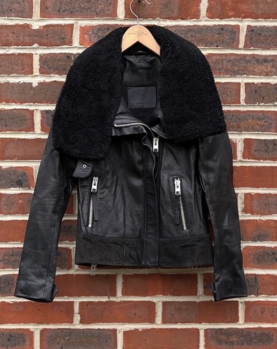 Allsaints leather jacket - leather,