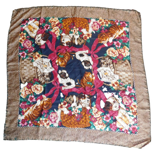 Sciarpa casca seta vintage - sciarpa,