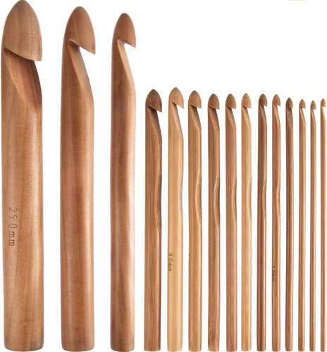Set uncinetti in legno - set, 15