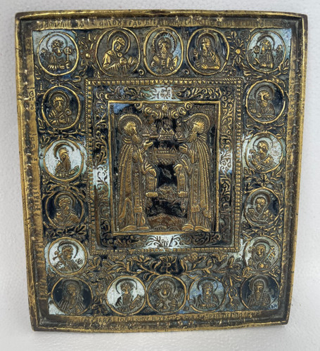 Old orthodox russian enamel - orthodox,
