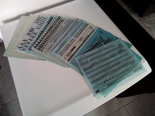 Letraset dry transfer rub - rub, on
