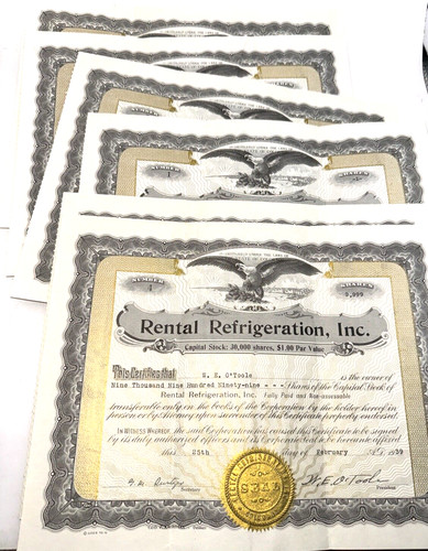 Stock certificati lotto - certificati, di