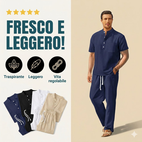 Vestito lino fresco estate - in,