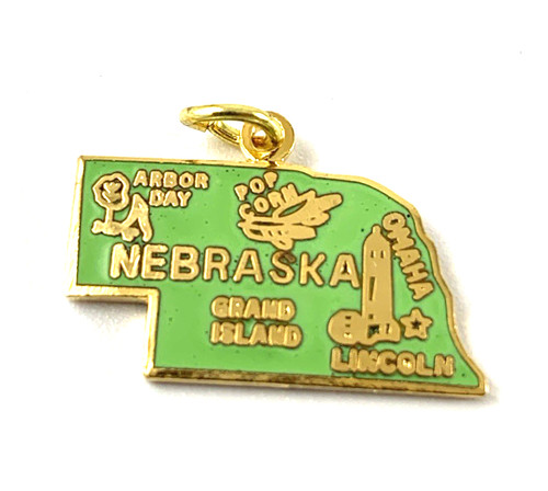 Ciondolo stato nebraska - nebraska, smalto