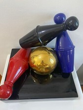 Giorgio Laveri scultura in terracotta smaltata a terzo fuoco in oro zecchino