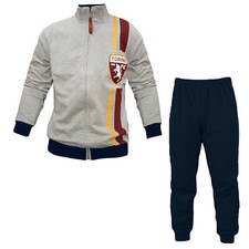 FC TORINO Pigiama Tuta Ragazzo Felpa Cotone Full Zip Prodotto Ufficiale  TO15084