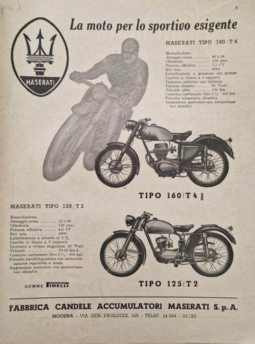 Moto maserati tipo - 160, 125