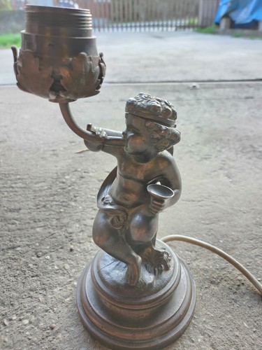 Bronzo lampada putto - lampada, putto,