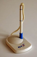 British Telecom gadget anni 90 portapenna da tavolo con calamita per graffette