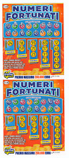 GRATTA E VINCI 2 NUMERI FORTUNATI CAT. UNIF, 1° EMISS. DA 123  LEGGER. GRATTATI
