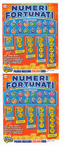 Gratta vinci numeri - e, 2
