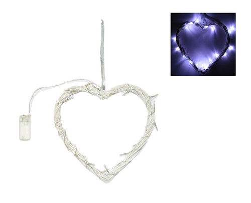 Cuore legno led - a,