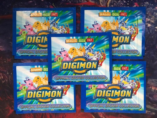 Digimon magic box stickers - box, 5x