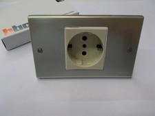BTICINO MAGIC 503/N40X  PLACCA 1POSTO SCHUKO ALLUMINIO ANODIZZATO CON VITI