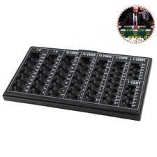 PORTAMONETE VASSOIO CONTA MONETE DA 0,1 A 2 EURO CENTESIMI CASSETTA PORTA MONETE