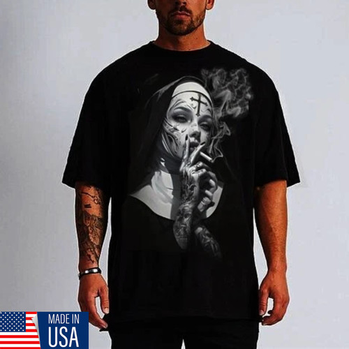 Nun rebel shirt nera gotica - t,